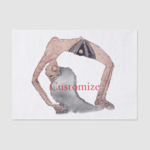 Vintage Backbend Yoga Pose Thunder_Cove Tissue Paper