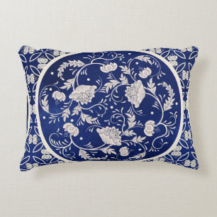 vintage background. Beautiful floral round pattern Accent Pillow
