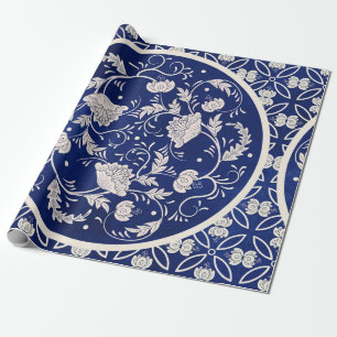 vintage background. Beautiful floral round pattern Wrapping Paper