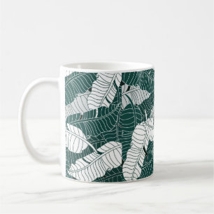 vintage background leaves pattern design illustrat coffee mug