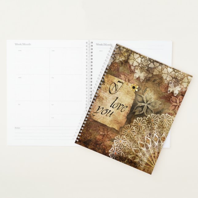 Vintage background planner (Display)