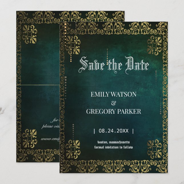 Vintage background Save The Date (Front/Back)