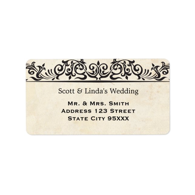 Vintage Background with Celtic Pattern Label (Front)