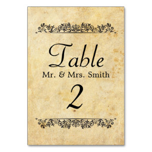 Vintage Background with Celtic Pattern Table Number