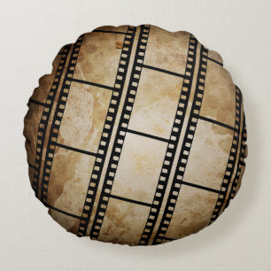 Vintage background with film framefilm, photo, abs round pillow
