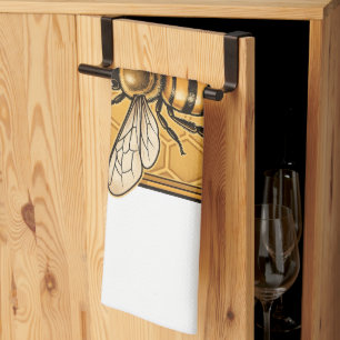 Vintage Backyard Beekeeper Honey Bee Heritage Club Kitchen Towel