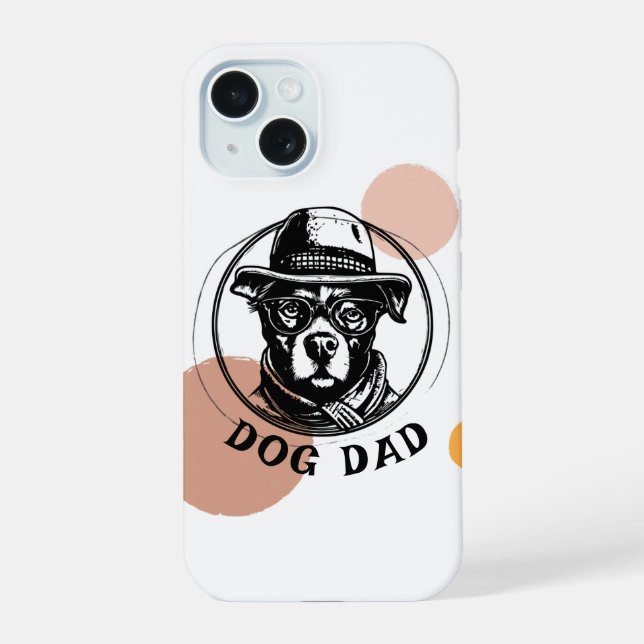 Vintage Badge Clean Phone Case | dog dad (Back)