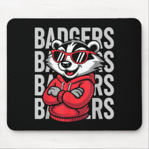 Vintage Badger Gift For Men Women Boys Girls Kids Mouse Pad