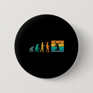 Vintage Badminton Evolution Shuttle Retro Badminto 2 Inch Round Button