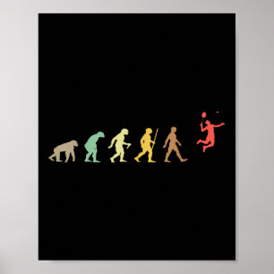 Vintage Badminton Retro Shuttle Evolution  Poster