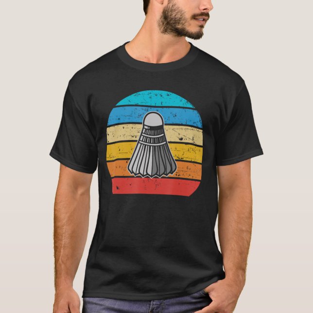 Vintage Badminton  Retro Vintage Style Badminton T-Shirt (Front)