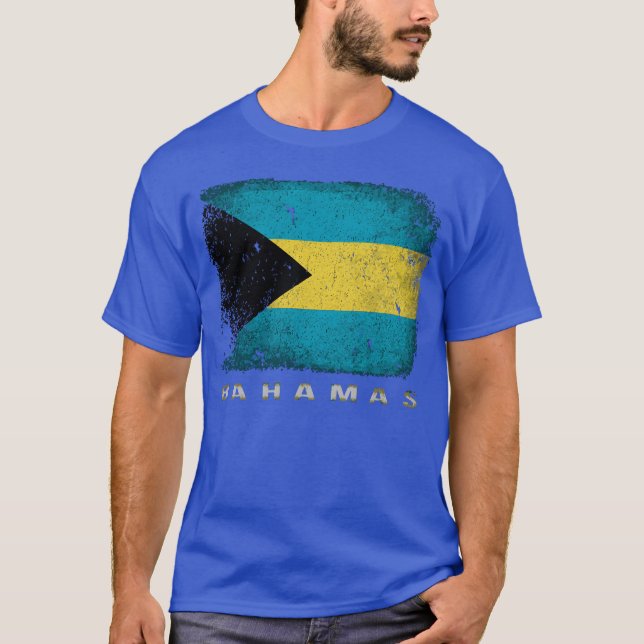 Vintage Bahamas Bahamian Flag friends T-Shirt (Front)
