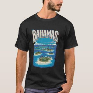 Vintage Bahamas Palm Tree Beach Sunset T-Shirt