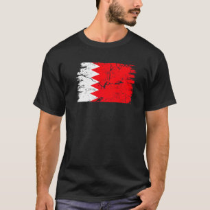 Vintage Bahrain Bahraini Flag Pride Support Bahrai T-Shirt