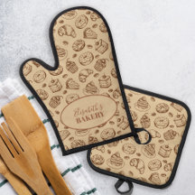 Vintage bakery name personalized beige baking