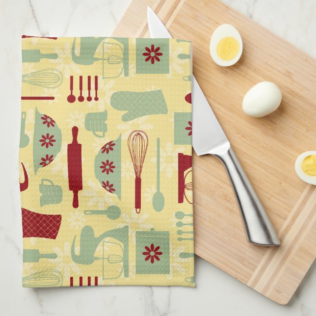 Vintage Baking Kitchen Towel (Quarter Fold)