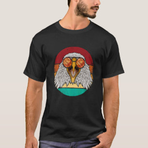 Vintage Bald Eagle Face Wildlife Retro Animal Eigh T-Shirt