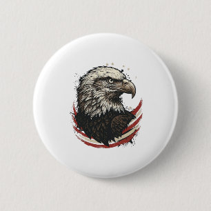 Vintage Bald Eagle Patriotic Engraving Shirt Desig 2 Inch Round Button
