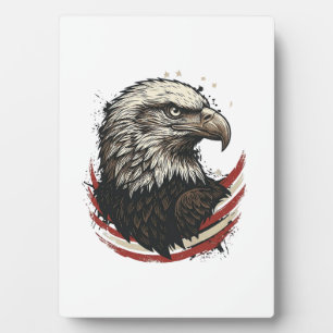 Vintage Bald Eagle Patriotic Engraving Shirt Desig Plaque