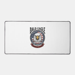 Vintage Bald Eagle Patriotic T-Shirt Design_1 Desk Mat