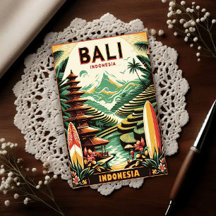 Vintage Bali Indonesia Travel  Postcard