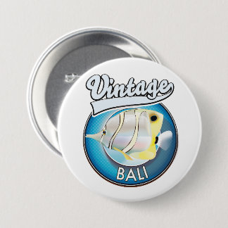 Vintage Bali retro logo 3 Inch Round Button