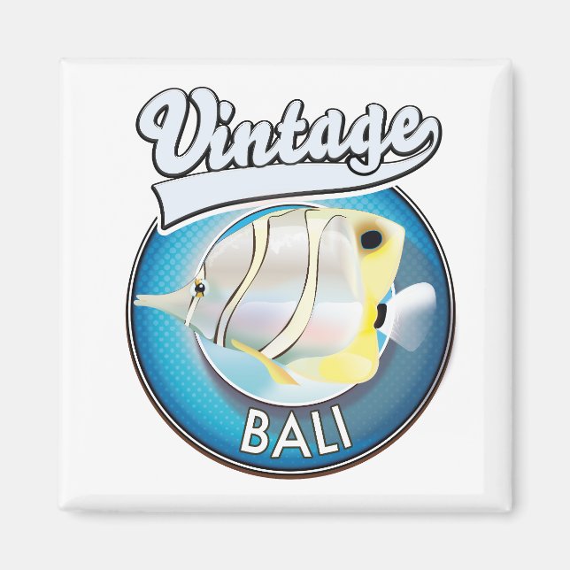 Vintage Bali retro logo Magnet (Front)