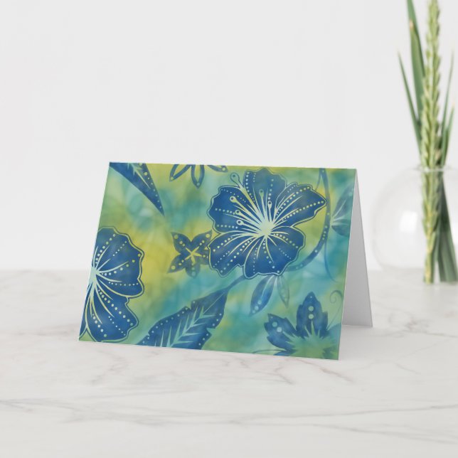 Vintage Balinese Batik Greeting Card (Front)