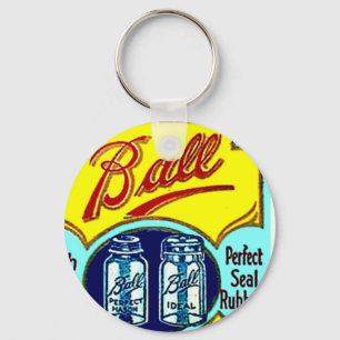 Vintage Ball Fruit Jar Rubbers Rings Box Jars Keychain