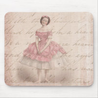 Vintage Ballerina Girl in a Pink Tutu