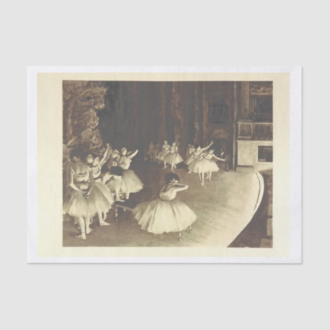 Vintage ballet art decoupage tissue paper (Front)