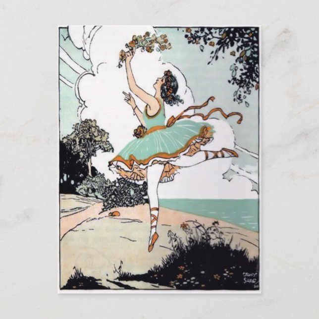 Vintage Ballet Dancer Postcard (Front)