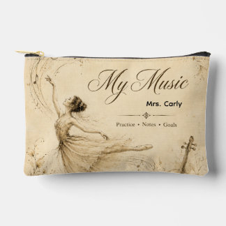 Vintage Ballet Music Cosmetic Bag