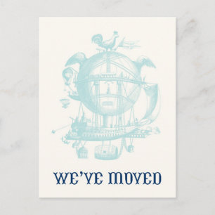 Vintage Balloon Moving Announcement
