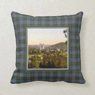 Vintage Balmoral Castle Royal Deeside Tartan Throw Pillow