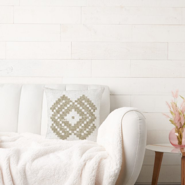 Vintage Baltic Pattern Panevala Throw Pillow (Couch)