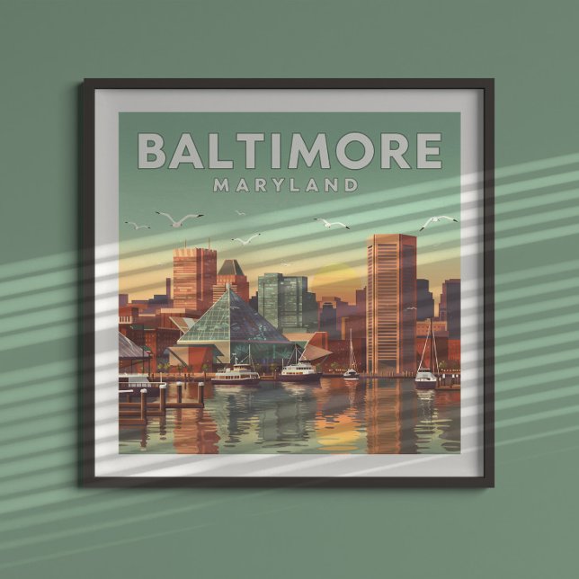 Vintage Baltimore Maryland Poster (Creator Uploaded)
