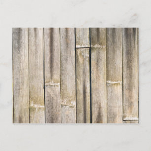 Vintage bamboo fence postcard