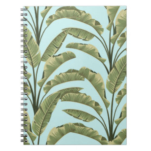 Vintage Banana Leaves: Tropical Seamless. Notebook