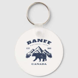 Vintage Banff National Park Canada Souvenir Hiking Keychain