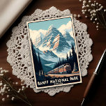 Vintage Banff National Park Canada Travel Postcard<br><div class="desc">• This beautifully designed vintage-inspired postcardcaptures the breathtaking beauty of Banff National Park in Canada. 
• Requests are welcomed. Feel free to message me anytime.</div>