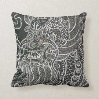 Vintage Bangkok Dragon Throw Pillow