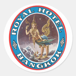 Vintage Bangkok Thailand Classic Round Sticker