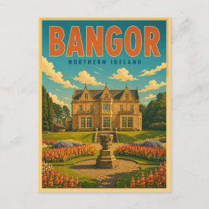 Vintage Bangor Northen Ireland gifts and souvenir Postcard