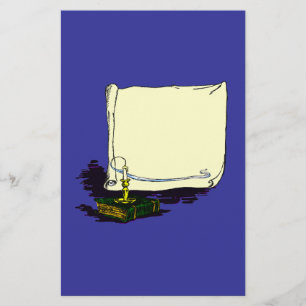 Vintage Banner and Book with Candle Template Flyer