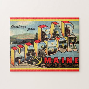 Vintage Bar Harbour Jigsaw Puzzle
