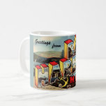Vintage Bar Harbour Postcard Mug<br><div class="desc">Colourful vintage Bar Harbour,  Maine greeting postcard repurposed!</div>