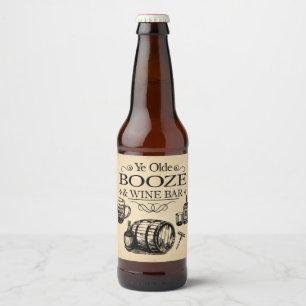 Vintage Bar Room Beer Bottle Label