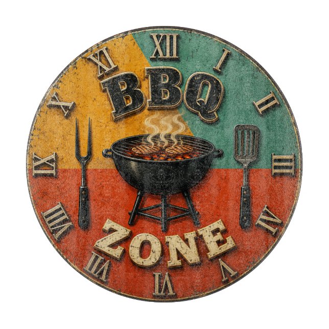 Vintage Barbecue Charcoal rill Master Gift Cutting Board (Front)
