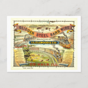 Vintage Barbed Wire Product Advertisement Postcard